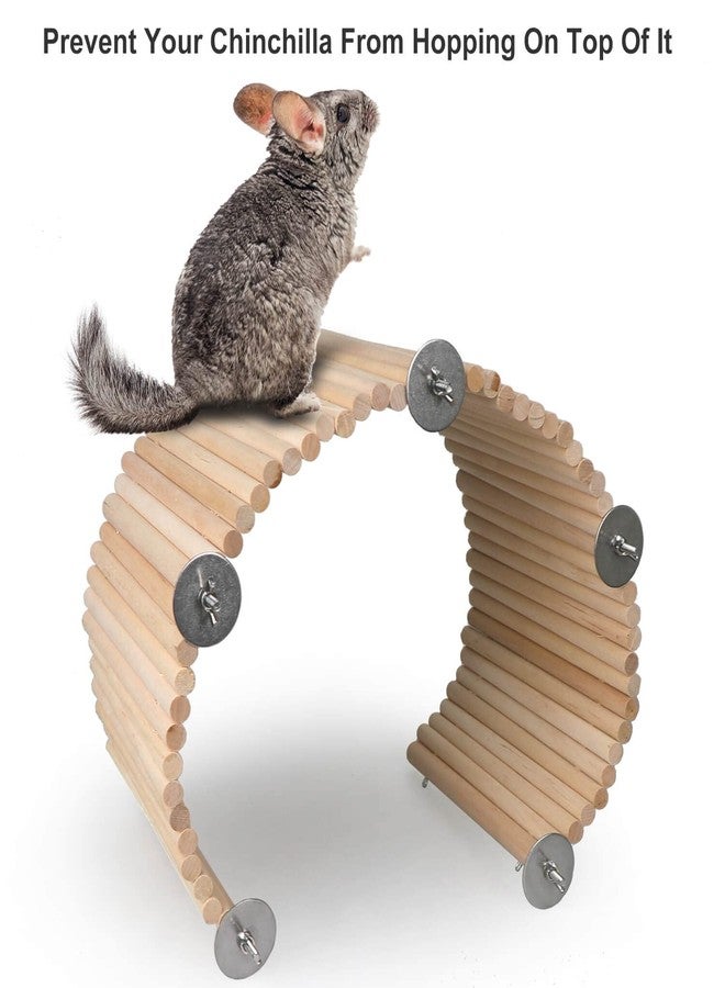 YKD Chinchilla Natural Birch Wood Flexible Platform Toy, Chinchilla Running Wheel Fence, Small Animal Climbing Toys for Guinea Pig Rabbit Hamsters Gerbils Rat and Other Small Animals - Image 4